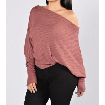 

US STOCK Women Winter Knitted Jumper Sweater Tops Pullover Knitwear Long Tops