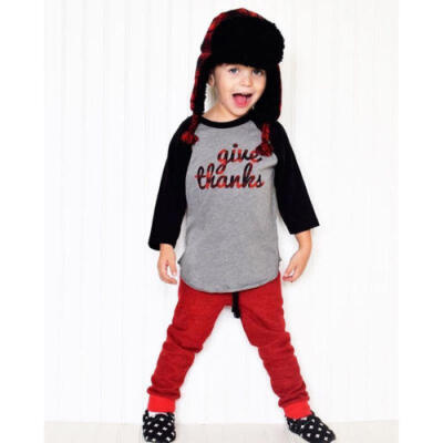 

AU Seller Kids Baby Boys Girls Clothes Long Sleeve T-shirt Tops Leggings Outfits