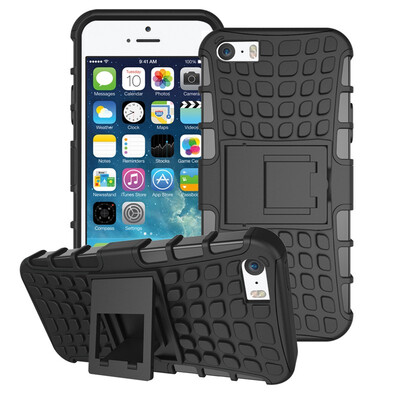 

Fivice iPhone 5 5S SE Case TPU anti-fall tire pattern back clip bracket phone case