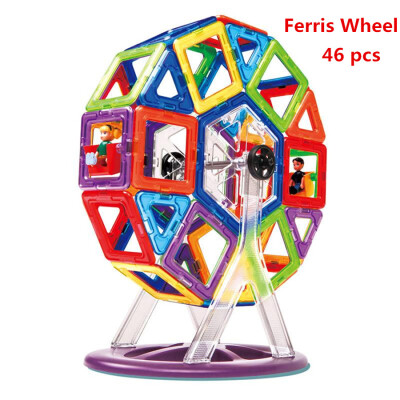 

Children's Educational Toys 46PCS/Lot Magnetic Blocks Ferris Wheel Toys For Kids 3D DIY Model& Building Blocks Plastic Bricks