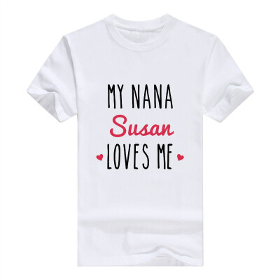 

Baby Gifts For All Personalized Grandma Gift My Nana Loves Me Infant T-Shirt