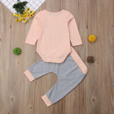 

2PCS Newborn Baby Girl Boy Rabbit Outfits Clothes Romper TopsLong Pants Set