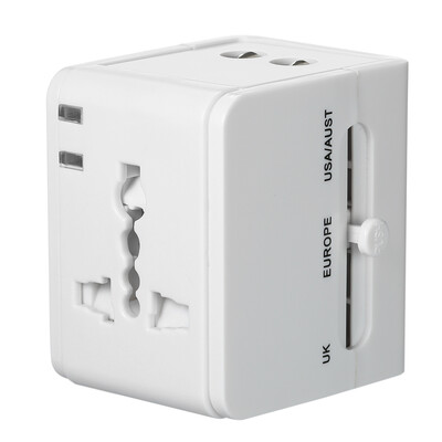 

Universal Travel Power Adapter Worldwide All in One Plug Socket Converter with Dual USB Ports International Power Plug Adapter for
