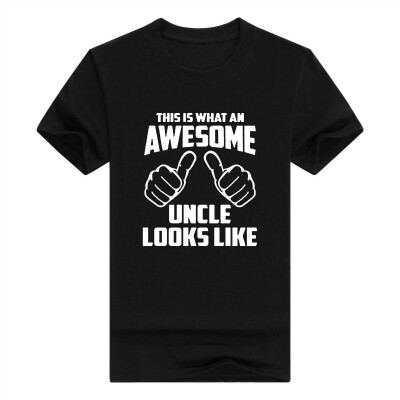 

Awesome Uncle Looks Like - Funny Family Relationship Nephew Niece - Adult Mens Cotton T-Shirt