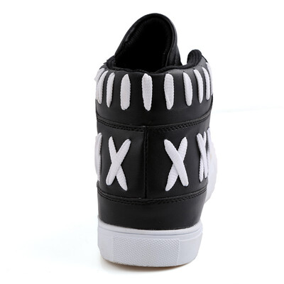 

2018 new outdoor casual mens shoes autumn tide shoes high to help shoes skateboard shoes casual wild models Gaobang mens shoes