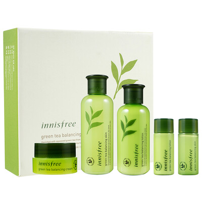 

Нежный зеленый чай Essence Balance Уход за кожей Double Set (тонер 200 мл + мягкий лосьон 160 мл + тонер 15 мл + мягкий лосьон 15 мл + крем 10 мл)
