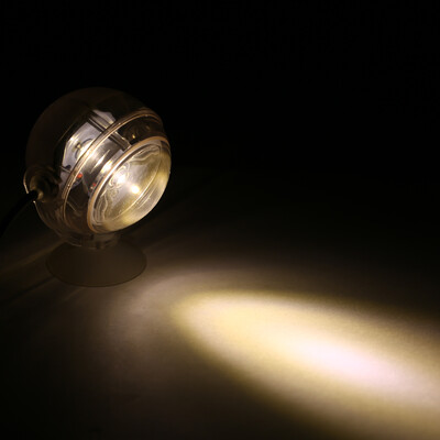 

Aquarium Waterproof LED Spotlight Submersible Light Convex Lens Design with Suction Cup Fish Tank Decorative Light Color Changing