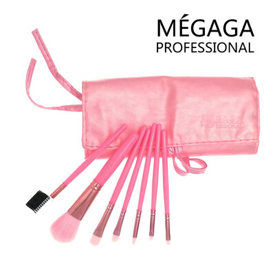 

MEGAGA Set Of Professional Tools Multi-Function Portable Makeup Brushes Pink