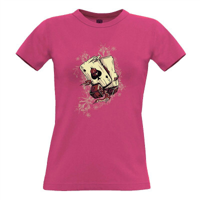 

Gambling Art Womens Tee Cards&Dice Graphic