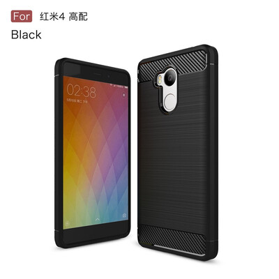

Goowiiz Phone Case For Xiaomi Redmi 44 Pro4 Prime4sNote 3 Fashion Slim Carbon Fiber TPU Soft Silicone Prevent falling