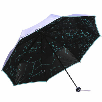 

Jingdong supermarket] paradise umbrella summer sky black plastic creative three fold sun umbrella sunny umbrella 33227E light purple