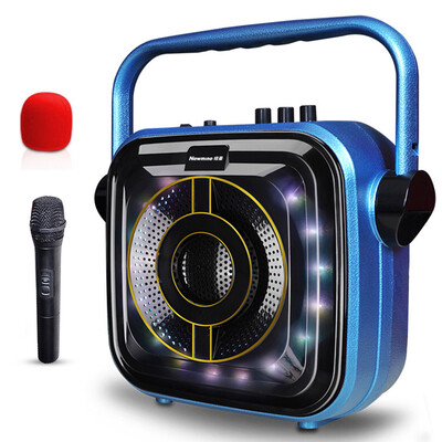 

Newmine KW-202 Trolley Speaker Square Dance Audio Открытый портативный усилитель карт с беспроводным микрофоном Gemstone Blue