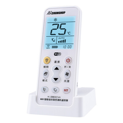 

CHUNGHOP K-380CW WIFI intelligent combination of air conditioning remote control built-in rechargeable lithium battery white