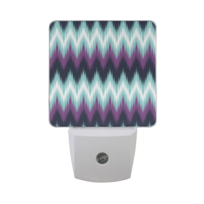 

ALAZA LED Night Light With Smart Dusk To Dawn SensorWatercolor Stripes Plug In Night Light