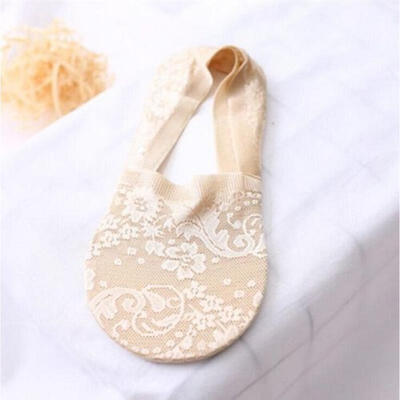 

Summer Ultrathin Transparent Crystal Lace Elastic Low Cut Ankle Socks for Women