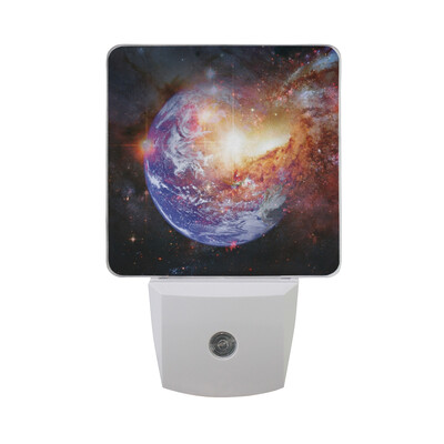 

ALAZA LED Night Light With Smart Dusk To Dawn SensorStarfish Stardust And Nebula Space Art Galaxy Plug In Night Light