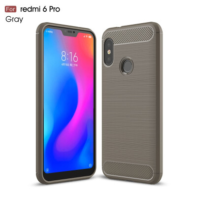 

Goowiiz Phone Case For Xiaomi Redmi 66A6 ProMi A2 Lite Fashion Slim Carbon Fiber TPU Soft Silicone Prevent falling