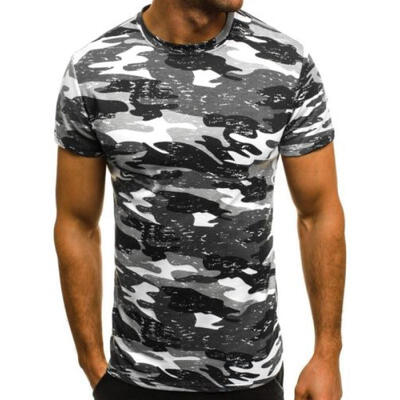 

Mens Slim Fit Round-Neck Short Sleeve Muscle Tee T-shirt Casual Tops Blouse
