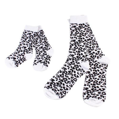 

Parent-child Socks Leopard Print Cotton Soft Family Matching Stocking Gift Hot