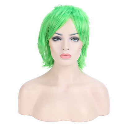 

Halloween Unisex Anime Fashion Short Wig Cosplay Party Straight Hair Cosplay Full Wigs green