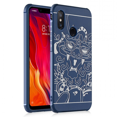 

Goowiiz Phone Case For Xiaomi Mi 88 Se8 ExploreMax 3 Carved Dragon Thin Matte soft Silicone Prevent falling