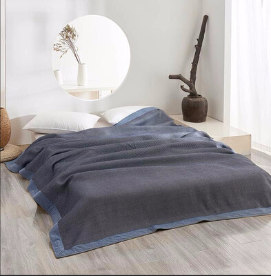 

Waffle Cotton Super Soft Cyan Red Blue Grey Brown Japanese Style Air Conditioner Kid To Adult Throw Blanket