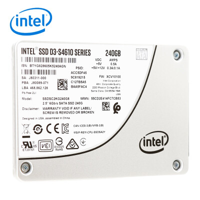 

Intel S4610 Series 240GB SATA3 Solid State Drive Enterprise