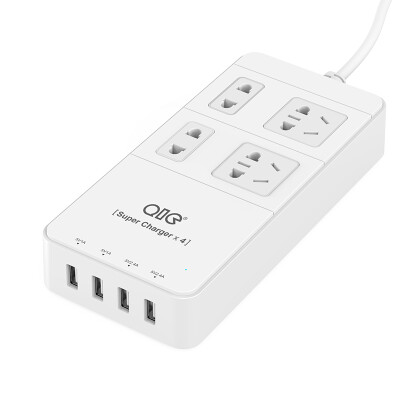 

QIC TP4A4U 4-положение 1,5 м розетка молниезащиты 4-портовый USB-разъем штепсельной вилки / вставка / монтажная плата / перетаскиваемая доска