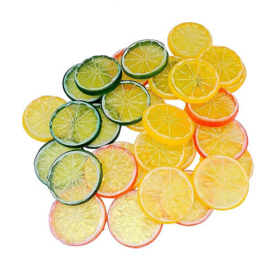 

UpperX Fake Lemon Mini Simulation Fruit Nish Artificial Fruit Sliced Garnish