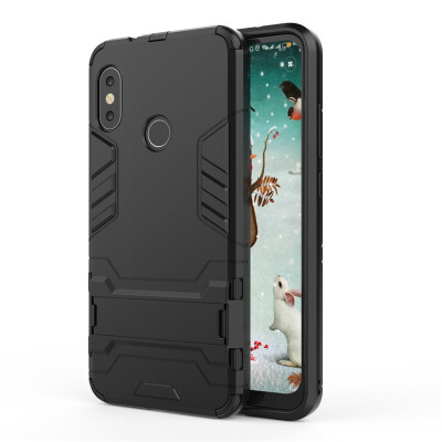 

Fecoprior TPU PC Case For Xiaomi Mi A2 Lite Redmi 6 Pro Back Cover Stand Armor Shield Celulars Fundas Coque