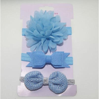 

Toddler Baby 3pcs Girls Flower Bow Infant Beauty Headband Hair Band NEW