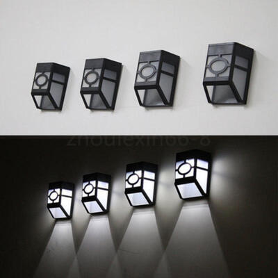 

Wall Mount LED Light Outdoor Garden Path Landscape Fence Yard Lamp Solar Powered