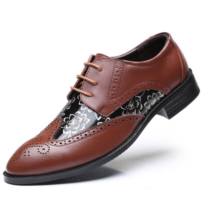 

JUQI Business Men Oxford Genuine Leather Shoes
