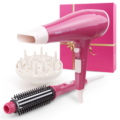 

Riva (RIWA) фен домашний парикмахерская подарочная коробка набор мощных феном + анти-горячий барабан RC-7401 отправить подругу подарок на день рождения