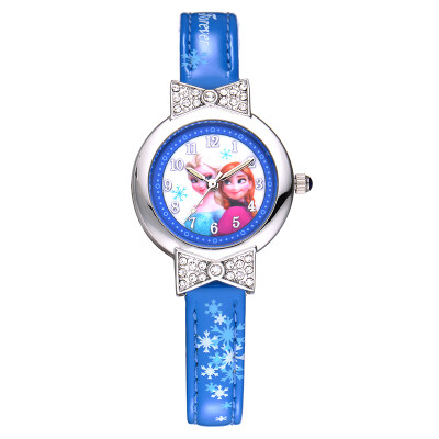 

Дисней (Disney) часы кожа мультфильм смотреть детям смотреть Frozen девушка TZ-21055L1