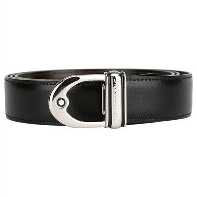 

MONTBLANC mens classic series semi-circular belt belt 9693
