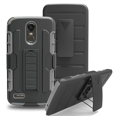 

Fivice LG Stylo 3 2017 Case TPU armor anti-drop mobile phone outdoor bracket back clip PC shell phone case
