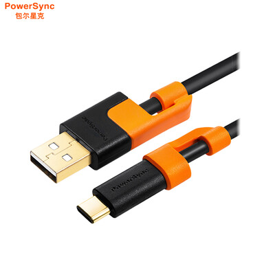 

Baoer Xingke USB31Type-C data line mobile phone charging line glory 8P9 music as 1 black orange 1 m CCGAA010
