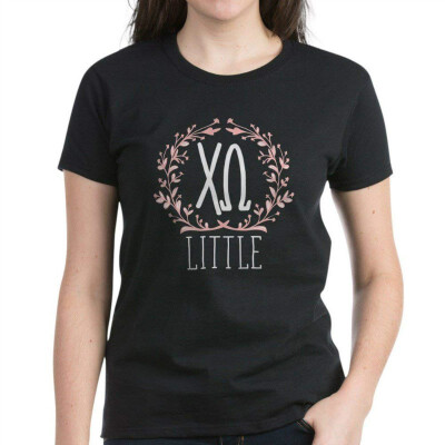 

CafePress - Chi Omega Letters Little - Womens Cotton T-Shirt