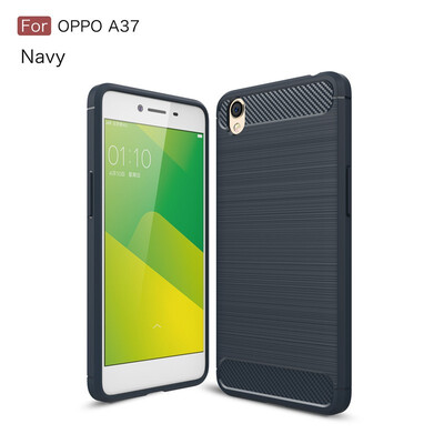 

Fivice OPPO A37 case Luxury brushed carbon fiber TPU soft shell