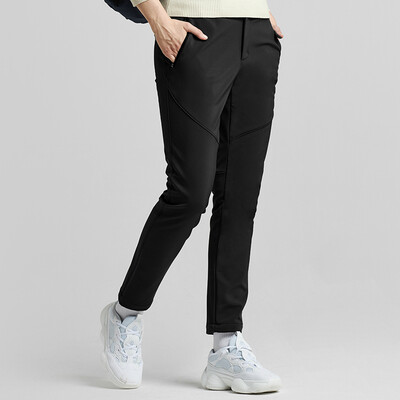 

Pelliot&pelliot outdoor soft shell pants for men&women warm breathable elastic trousers sports casual pants 12830708 ochre black female XXL