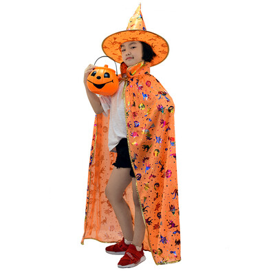 

New&new fine arts Halloween childrens magic color dress set masquerade cosplay show decoration props ghost party party role performance COS clothing A section  code 125cm