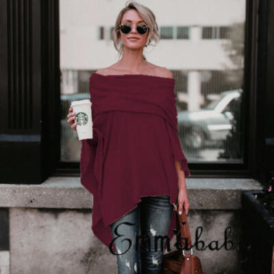 

Fashion Womens Long Sleeve Loose Blouse Casual Shirt Summer Cotton Tops T-Shirt