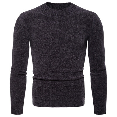 

AOWOFS new solid color round neck knit bottoming shirt foreign trade pullover sweater sweater YM001