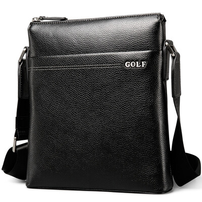 

Golf GOLF бутик мужской заголовок слой кожи плеча мешок мужчин плечо диагональ пакет черного D579941