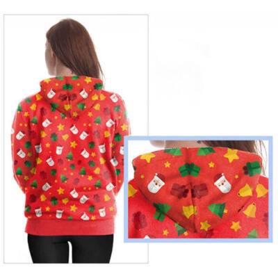 

Christmas Printed Men Women Hoodie Cotton Warm Sweatshirts Couples Pullover Tops