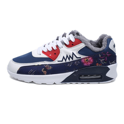 

Men Sneakers Fashion Graffiti Casual Shoes for Men four seasons Mesh&Fur Outdoor Flats Lace Up Mans Footwear
