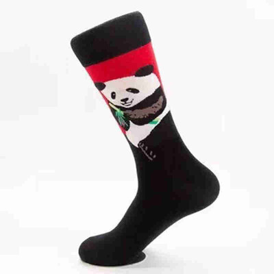 

Aa-shop 1 Pair Men Cute Panda Students Females China Style Animal For Four Seasons Cotton Skateboarding Socks