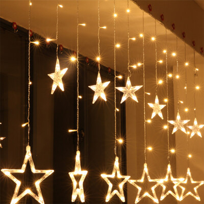 

BRELONG LED stars curtain lights Decorative lantern 138LED EU