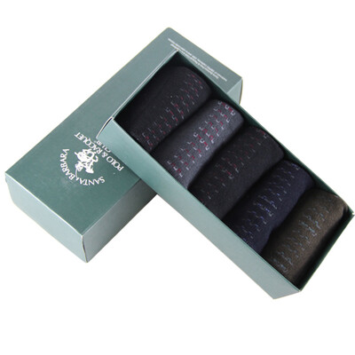

[Jingdong Supermarket] St. Paul's men's socks men's combed cotton business in the tube leisure cotton socks [gift box 5 double] breathable comfortable ZPS-1258 mixed color